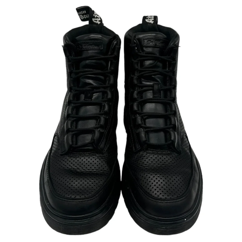 Dr Martens Kamar Black Leather Perforated‎  Sneaker Boots AW501 USM 7 USL 8